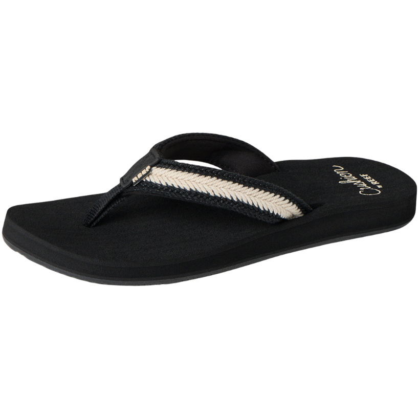 2026 Reef Womens Baja Maria Flip Flops CJ7339 - Black / Vintage